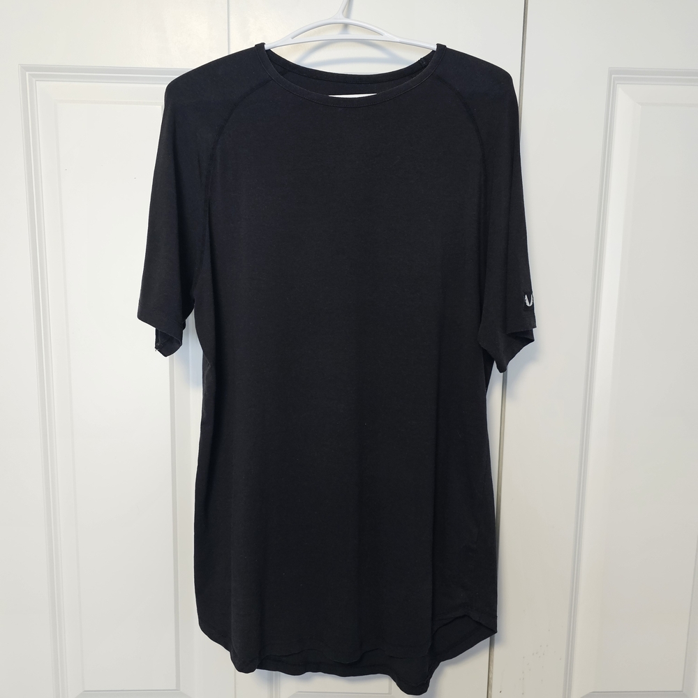 ASRV Men's Black Short-Sleeve Crew Neck Tee, Medium
